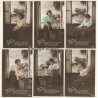 Herzens-Sehnsucht / Lonely Woman - Romance - Kitsch (Set Of 6 Vintage RPPCs 1910s)
