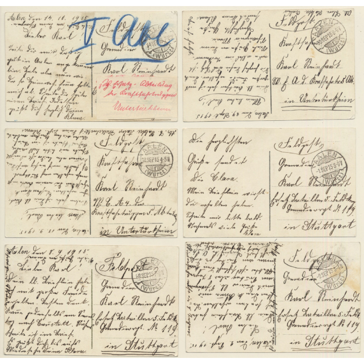 Ich Kann Es Noch Nicht Fassen / Lonely Woman - Romance - Kitsch (Set Of 6 Vintage RPPCs 1915)