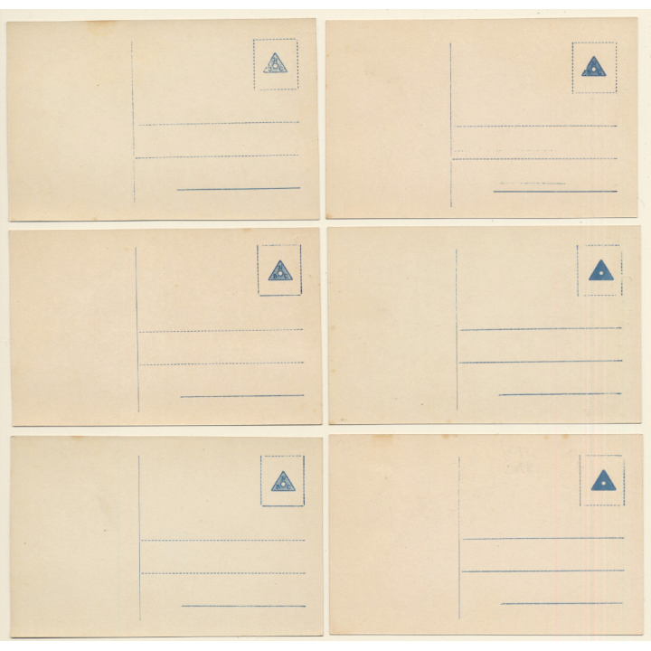 Herzliche Ostergrüsse / Little Girl, Eggs & Chicken - Kitsch (Set Of 6 Vintage RPPCs 1910s)