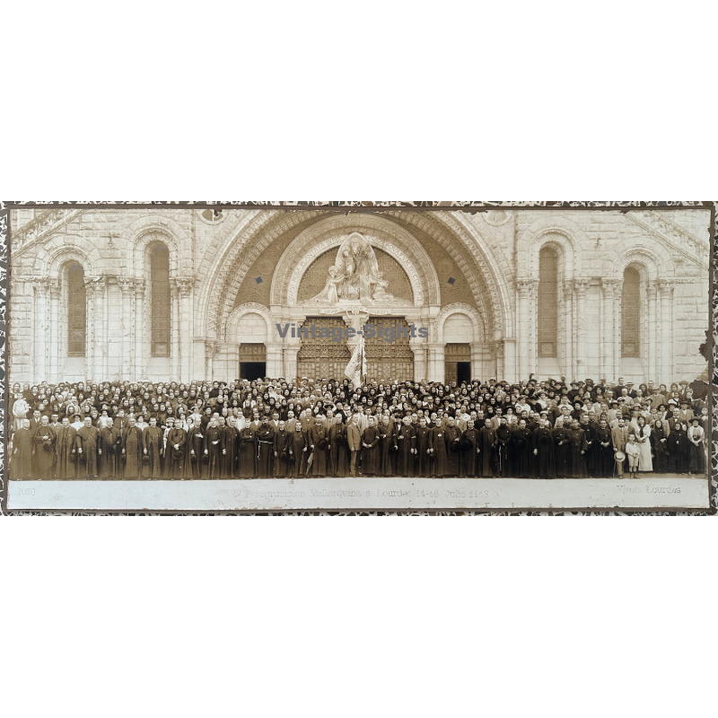 P.Viron: 4. Peregrinacion Mallorquina a Lourdes 14-18 Julio 1918 (Large Vintage Photo)