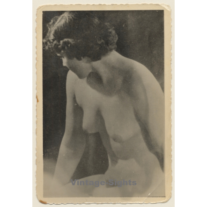 Erotic Study: Close-up Of Classic Nude Female (Vintage 2nd Gen. Photo ~1940s/1950s)