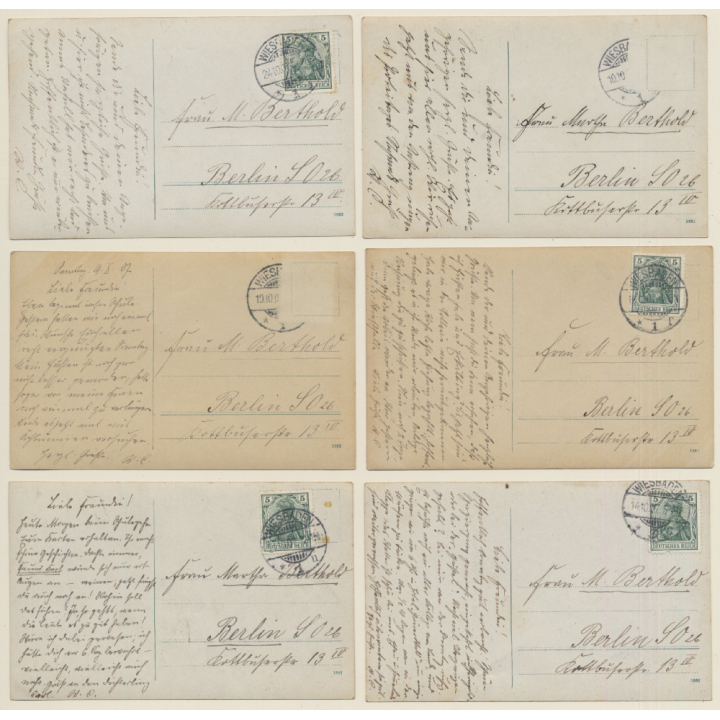 Der Freischütz / Romance - Couple - Kitsch (Set Of 6 Vintage RPPCs 1907)