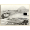 Erotic Study: Seductive Brunette Nude Stretches Out On Bed (Vintage Photo GDR ~1970s/1980s)