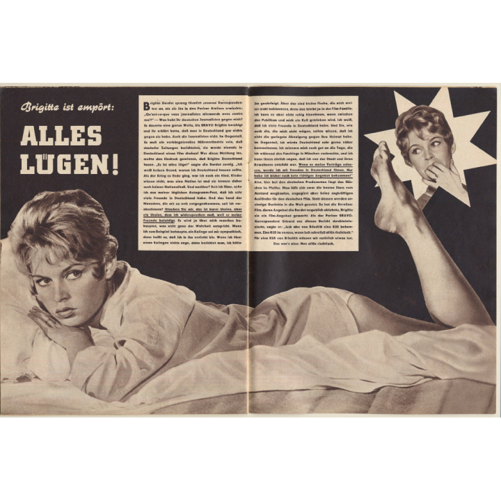 Bravo N°32 - 1957: Brigitte Bardot (Rare Vintage Magazine)