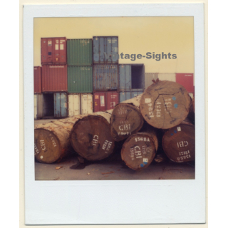 Photo Art: Cable Drums & Containers (Vintage Polaroid SX-70 1980s)