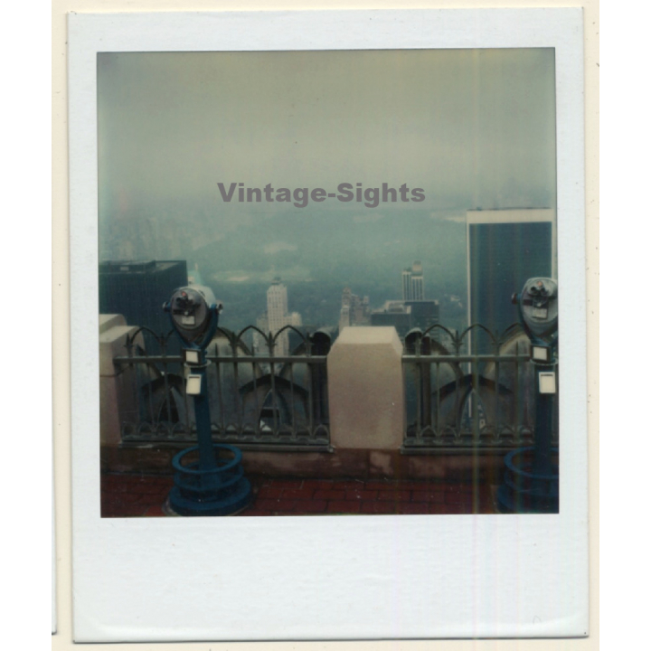 Photo Art: New York In The Mist (Vintage Polaroid SX-70 1980s)