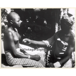 Africa: Older Tribal Woman & Young Female / Ethnic (Vintage Photo 1970s/1980s)