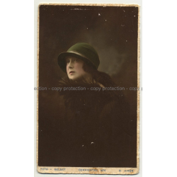 Portrait Of Beautiful Woman W. Hat / Buenos Aires (Vintage Postcard Argentina 1920s/1930s)