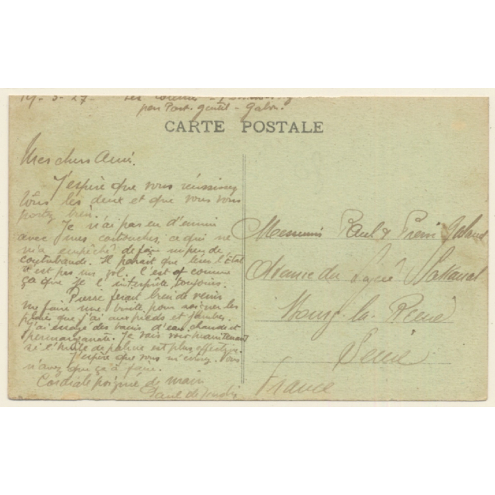 Samba - N'Gounié / Gabon: Femmes dans une Caravane libre Ashangos (Vintage PC 1927)