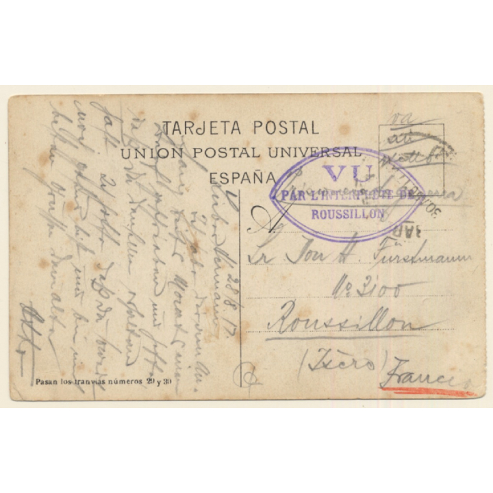 Barcelona / Spain: Parque - El Elefante / Elephant (Vintage PC 1917)