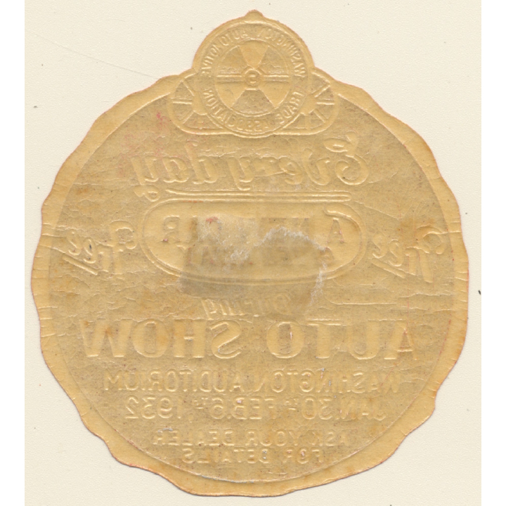 Auto Show Washington Auditorium 1932 (Vintage Advertisement Vignette)