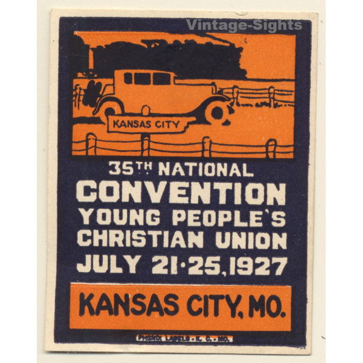 Kansas City: 35th National Convention Young People's Christian Union 1927 (Vintage Vignette)