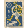 Brussels: Acheten Le Pneu Fabricale Bruxelles (Vintage Advertisment Vignette ~1920s)