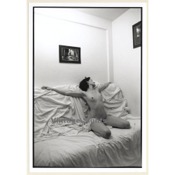 Artistic Erotic Nude Study*1: Slim Darkhaired Female (Vintage Photo France 1980s)
