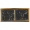 Vietnam: Missionary & Nativ Moï Suffering From Leprosy (Vintage Stereo Glass Plate ~1920s/1930s)