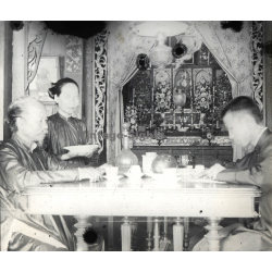 Indochina: Tea Hour In Christian Mission - Native Priest (Vintage Stereo Glass Plate ~1920s/1930s)