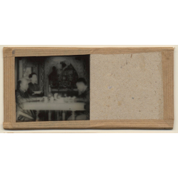 Indochina: Tea Hour In Christian Mission - Native Priest (Vintage Stereo Glass Plate ~1920s/1930s)