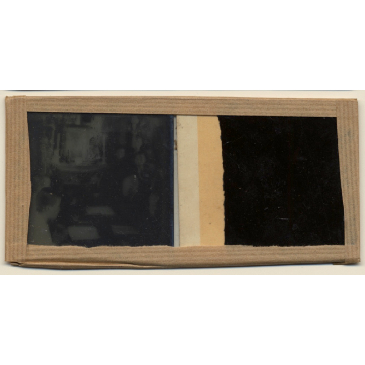 Indochina: Native Kids Are Praying In Christian Mission (Vintage Stereo Glass Plate ~1920s/1930s)