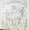 Vietnam: Painting Of Execution Of Missionary Joseph Marchand 1835 (Vintage Stereo Glass Plate ~1920s/1930s)