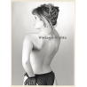 Artistic Erotic Nude Study: Natural Slim Blonde Female*2 / Rear View (Vintage Photo France 1980s)