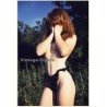 Artistic Erotic Nude Study: Natural Redhead Covers Her Face / Freckles (Vintage Photo France 30 x 21 CM 1980s)