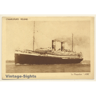Chargeurs Réunis: Paquebot Asie / Steamer (Vintage PC)