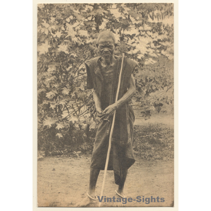 Congo-Belge: Old Tribal Chief - Jesuit Mission RR.PP. (Vintage PC)