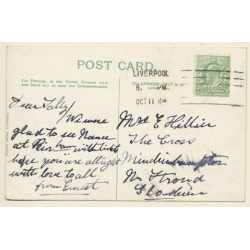 Cunard Line: S.S. Ivernia / Hands Across The Sea (Vintage PC 1910s)