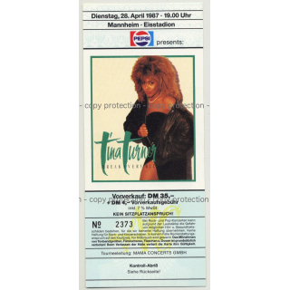 Tina Turner Break Every Rule '87 Ticket Mannheim - Unused (Vintage Memorabilia)