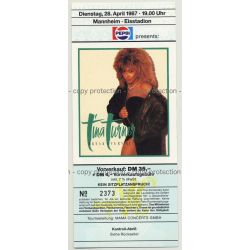Tina Turner Break Every Rule '87 Ticket Mannheim - Unused (Vintage Memorabilia)