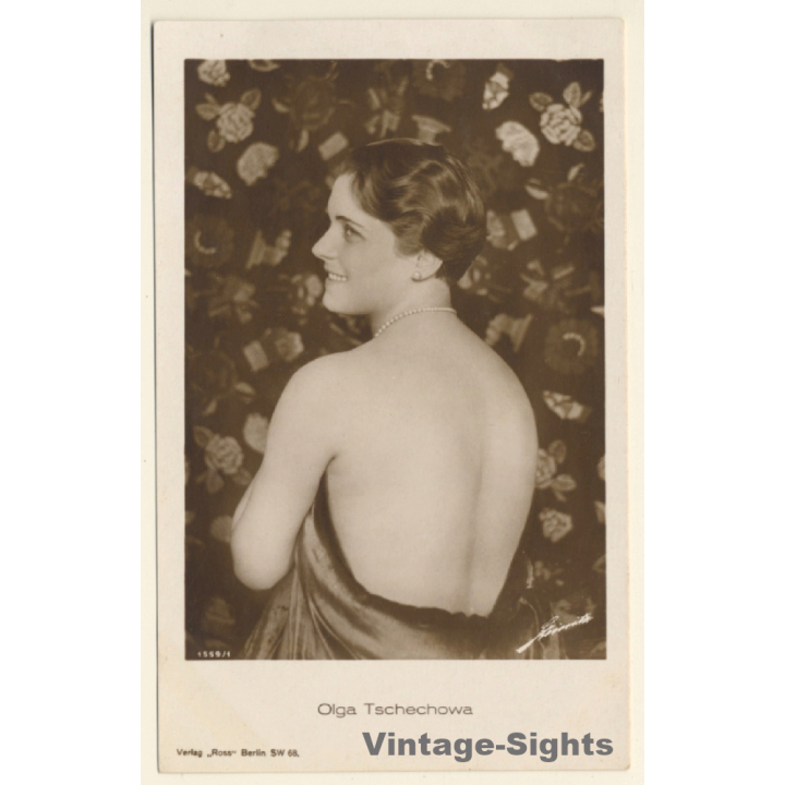 Olga Tschechowa / Actress - Ross Verlag (Vintage RPPC 1920s/1930s)