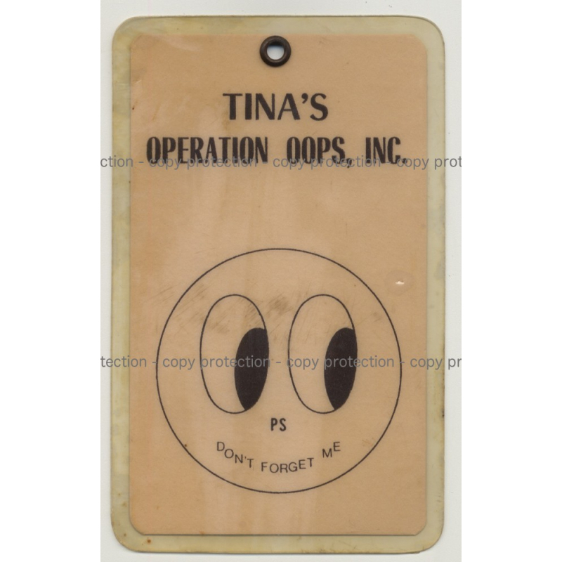 Tina Turner Operation Oops, Inc. Tour Luggage Tage Late 70s (Vintage Memorabilia)