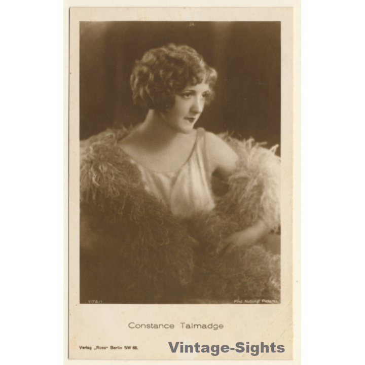 Constance Talmadge / Actress - Ross Verlag 1175/1 (Vintage RPPC 1920s/1930s)