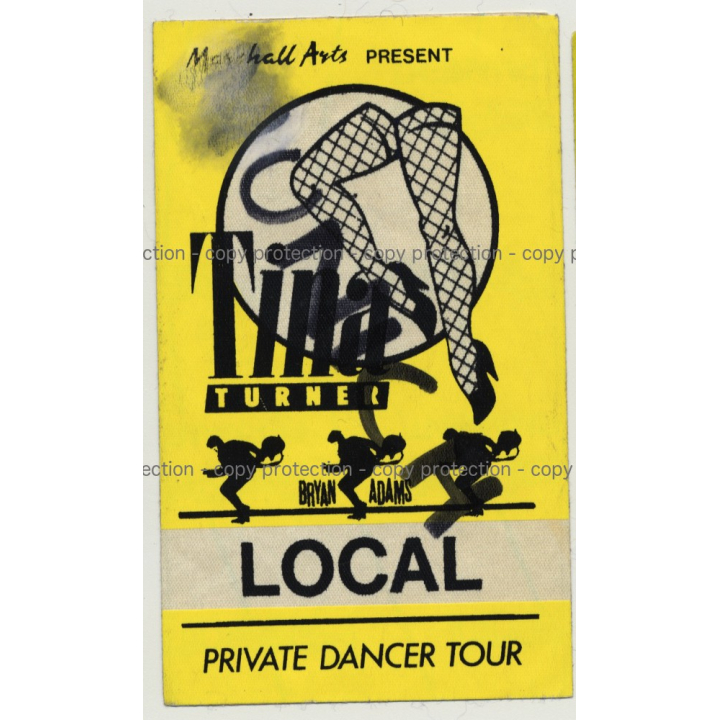 Tina Turner Private Dancer Tour - Munich Backstage Pass (Vintage Memorabilia)