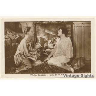 Walter Slezak - Lya de Putti / Actors - Ross Verlag 1350/1 (Vintage RPPC 1920s/1930s)