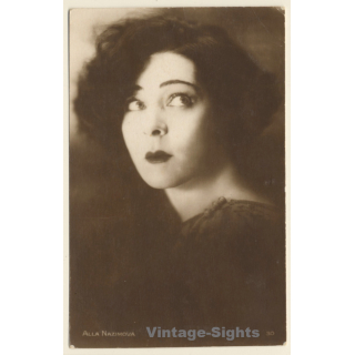 Alla Nazimova / Russian American Actress (Vintage RPPC 1920s/1930s)