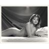 Artistic Erotic Study: Pensive Blonde Nude Lingers On Bed*3 (Vintage XL Photo France 24 x 30 CM 1980s)