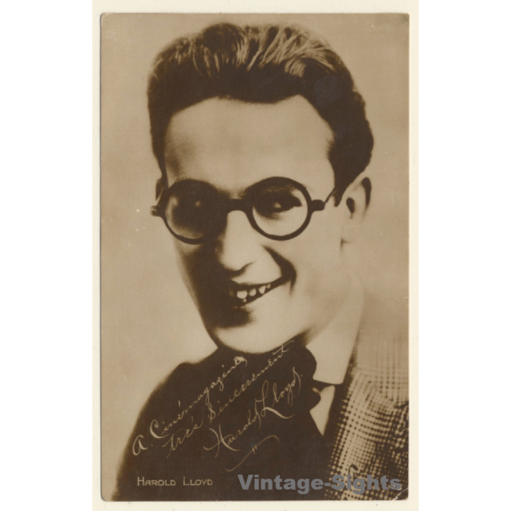 Harold Lloyd / American Actor & Comedian (Vintage RPPC 1920s/1930s)
