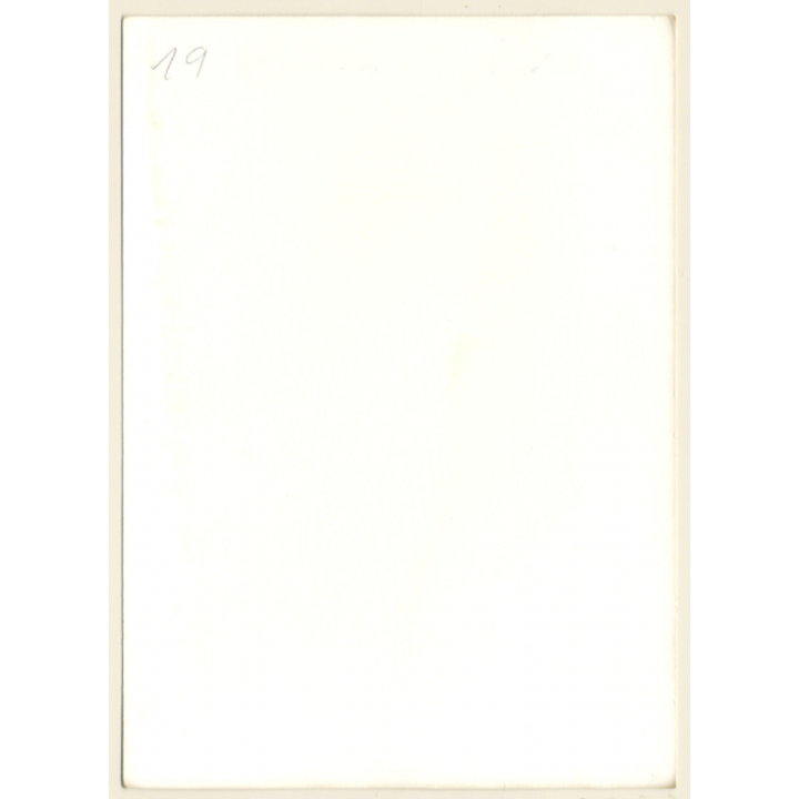 Erotic Study: Pensive Darkhaired Semi Nude Kneeling (Vintage Photo GDR ~1980s)