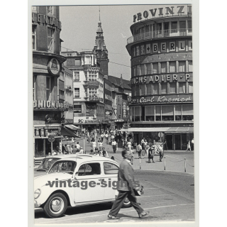 42103 Wuppertal Elberfeld: Alte Freiheit - Busy Street Scene 1964 (Vintage Photo)