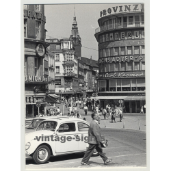 42103 Wuppertal Elberfeld: Alte Freiheit - Busy Street Scene 1964 (Vintage Photo)