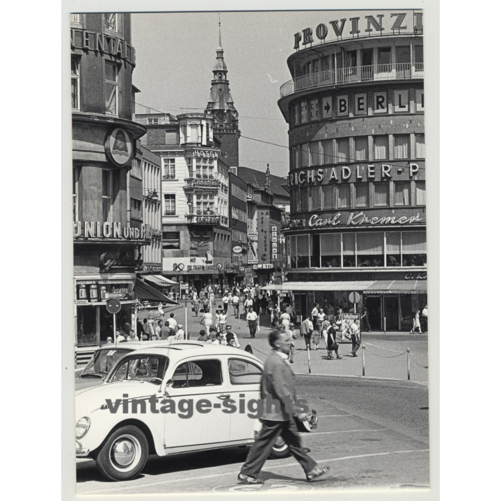 42103 Wuppertal Elberfeld: Alte Freiheit - Busy Street Scene 1964 (Vintage Photo)