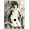 Erotic Study: Natural Nude Woman Kneeling On Couch (Vintage Photo GDR ~1980s)