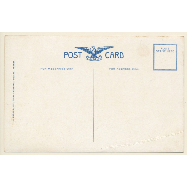 Panama: Looking Down 6th Street From Cathedral Plaza (Vintage PC)