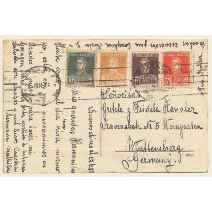 Buenos Aires / Argentina: Vista Parcial Del Puerto (Vintage PC 1930)