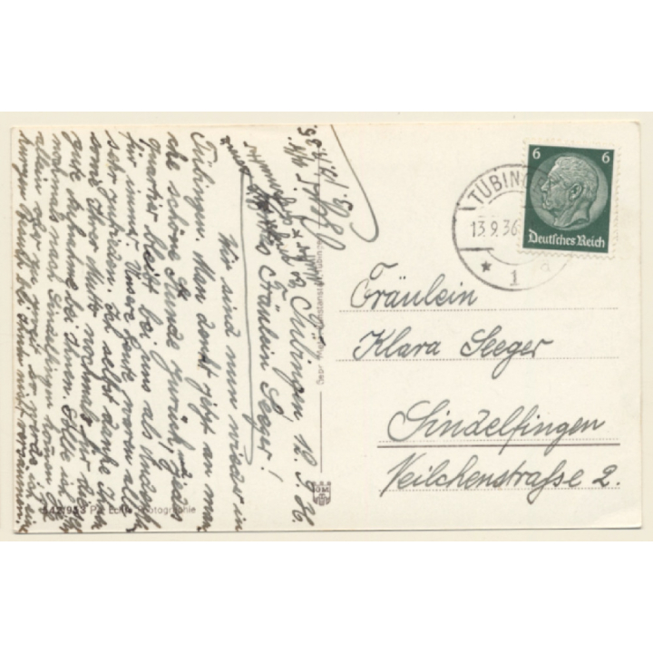 Tübingen / Germany: Burgholzkaserne (Vintage RPPC 1936)
