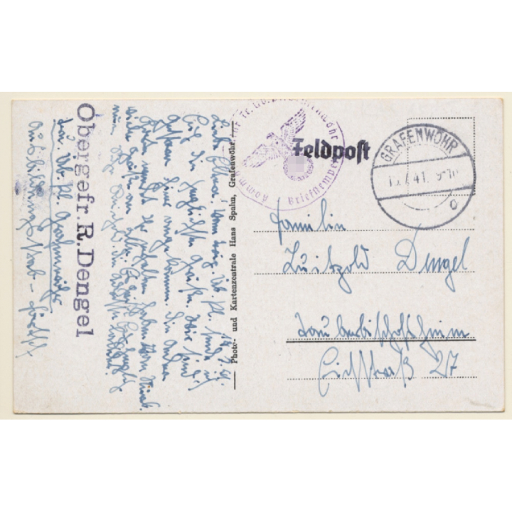 Gravenwöhr / Germany: Truppenübungsplatz - Lagerwache - Militär Gasthof (Vintage PC 1941)