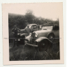 Studebaker M5 & 1930s Cabrio / Antelope Head On Cooler 2 (Vintage Photo Africa B/W ~1940s)