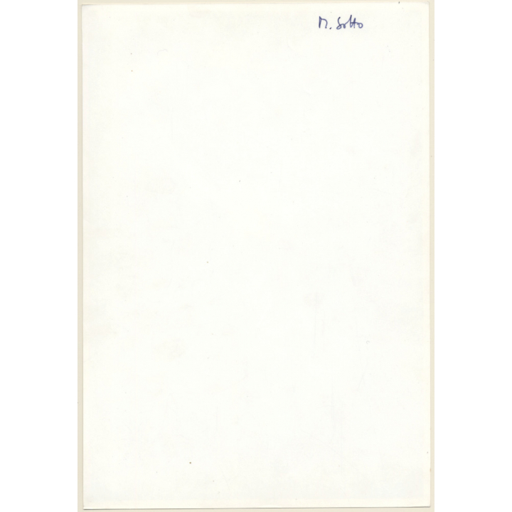 Artistic Erotic Study: Dreamy Brunette Female Standing Hands Behind Back (Vintage XL Photo France 30 x 21 CM 1980s)