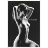 Artistic Erotic Study: Slim Longhaired Nude Holds Her Hair Up (Vintage XL Photo France 30 x 21 CM 1980s)